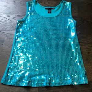 Blue sparkly tank top! Summer pool fun